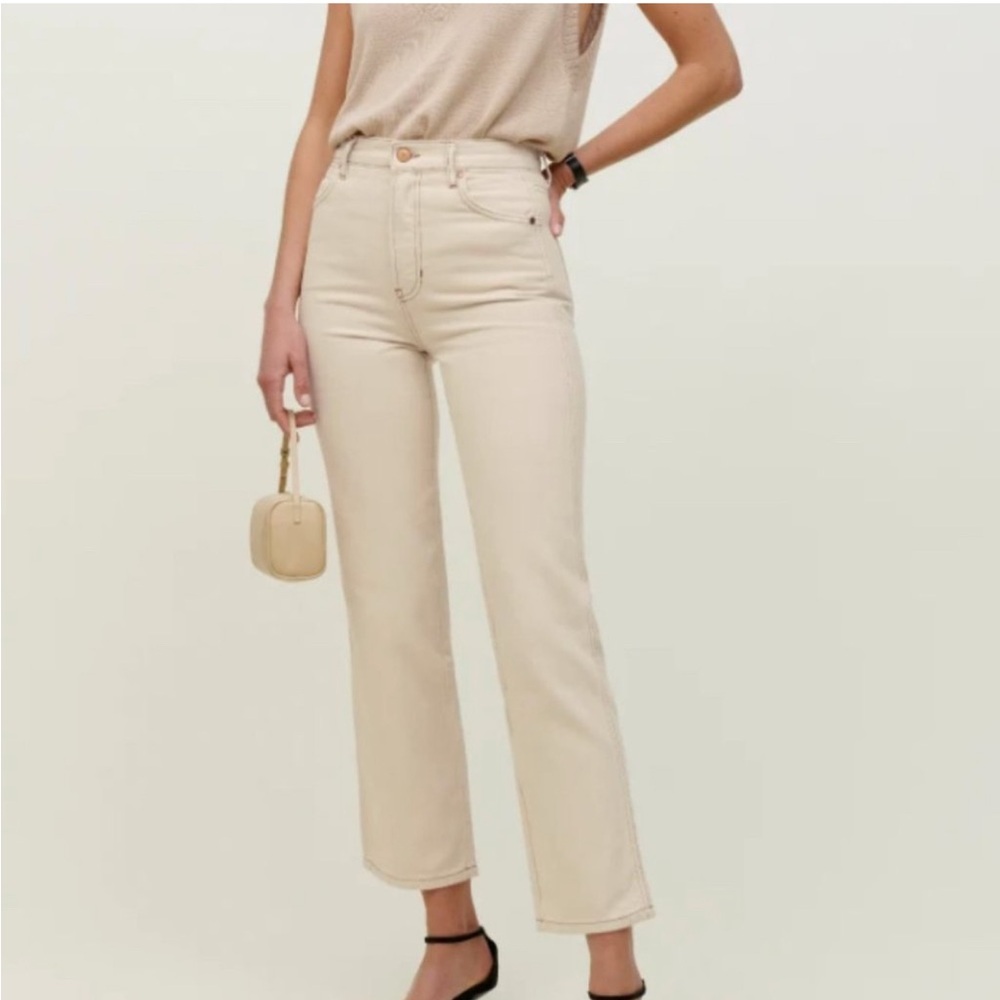 Reformation Cowboy Straight Leg Jeans in Almond